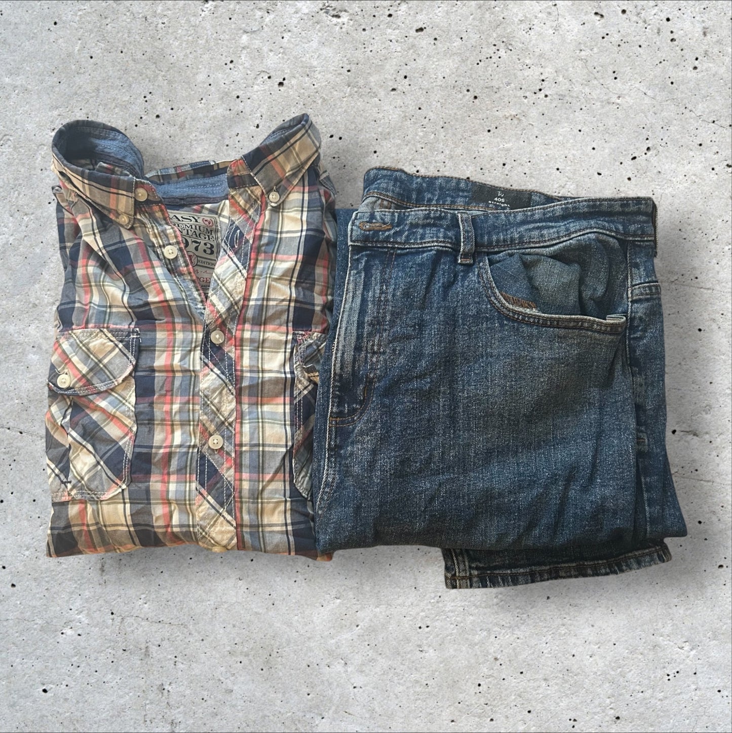 Keepsake Tote Handbag - Jeans and Shirt